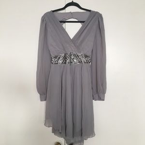 Grey long sleeve dress